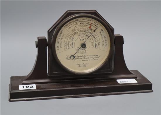 A bakelite table barometer by Short & Mason